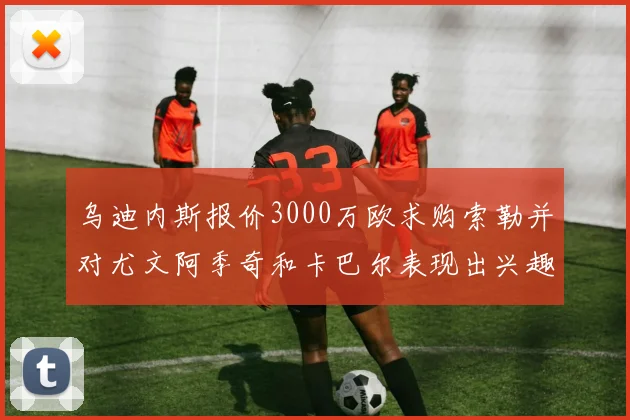 乌迪内斯报价3000万欧求购索勒并对尤文阿季奇和卡巴尔表现出兴趣